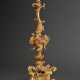 Finely carved Rococo candlestick made of baluster … - photo 1