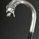 Cane with hooked handle made of sculpted 830 silve… - photo 1 Cane with hooked handle made of sculpted 830 silve… - photo 1
