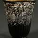 Kleine Art Deco Vase mit Eierschalendekor auf schw… - Foto 1
