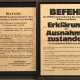 2 posters “Declaration of a state of emergency” in… - photo 1 2 posters “Declaration of a state of emergency” in… - photo 1