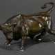 Unknown artist, circa 1900, ‘Angry Bull’, patinate… - photo 1 Unknown artist, circa 1900, ‘Angry Bull’, patinate… - photo 1