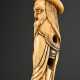 Deer horn netsuke ‘Nanbanjin - Foreigner’ with gro… - photo 1
