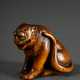 Boxwood netsuke ‘Tiger’ with inlaid brass eyes, Ja… - photo 1 Boxwood netsuke ‘Tiger’ with inlaid brass eyes, Ja… - photo 1