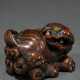 Large boxwood netsuke ‘Mighty Shishi’ on powerful … - photo 1 Large boxwood netsuke ‘Mighty Shishi’ on powerful … - photo 1