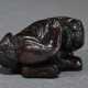 Large hardwood netsuke ‘Reclining Shishi’, 18th ce… - photo 1
