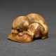 Walrus tooth netsuke ‘Puppy with Awabi Snail’ in t… - photo 1