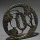 Iron tsuba with brass inlays and positive silhouet… - photo 1 Iron tsuba with brass inlays and positive silhouet… - photo 1