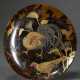Japanese tortoiseshell plate with delicate lacquer… - photo 1 Japanese tortoiseshell plate with delicate lacquer… - photo 1