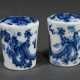 Pair of knobs from a scroll with underglaze blue d… - фото 1 Pair of knobs from a scroll with underglaze blue d… - фото 1