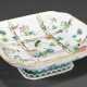Chinese porcelain footed bowl in square shape with… - photo 1 Chinese porcelain footed bowl in square shape with… - photo 1