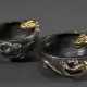 2 Fine cups in Tang style with sculpted mythical c… - photo 1 2 Fine cups in Tang style with sculpted mythical c… - photo 1