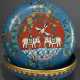 Round cloisonné lid box in Ming style, ‘Magpie and… - photo 1