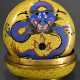 Round cloisonné box ‘Dragon’ on yellow background,… - photo 1 Round cloisonné box ‘Dragon’ on yellow background,… - photo 1