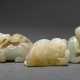3 Various light-coloured jade toggles: ‘Cat’ (leng… - photo 1 3 Various light-coloured jade toggles: ‘Cat’ (leng… - photo 1