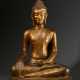 Large Buddha in Bhumisparsha Mudra, cold-gilded br… - photo 1 Large Buddha in Bhumisparsha Mudra, cold-gilded br… - photo 1