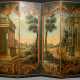 Large 4-part screen ‘Ideal landscape with palace a… - photo 1 Large 4-part screen ‘Ideal landscape with palace a… - photo 1