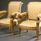 Pair of Empire style armchairs with fully sculpted… - photo 1 Pair of Empire style armchairs with fully sculpted… - photo 1