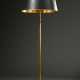 Floor lamp with classic brass column shaft on squa… - фото 1