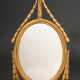 Oval mirror in Louis XVI style with laurel festoon… - фото 1 Oval mirror in Louis XVI style with laurel festoon… - фото 1