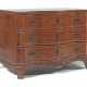 Barock-Kommode mit Rautenmarketerie 18. Jh., Nussbaum u. a. furniert, … - photo 1 Barock-Kommode mit Rautenmarketerie 18. Jh., Nussbaum u. a. furniert, … - photo 1
