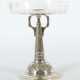 Jugendstil-Tafelaufsatz Anfang 20. Jh., die Schale aus farblosem Glas … - photo 1