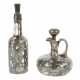 Flasche und Karaffe mit Feinsilberoverlay Anfang 20. Jh., jeweils farb… - Foto 1 Flasche und Karaffe mit Feinsilberoverlay Anfang 20. Jh., jeweils farb… - Foto 1