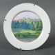 Bildteller Meissen, vor 1924, im Zentrum polychrome Landschaftsmalerei… - photo 1