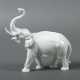 Elefant Meissen, E: Erich Oehme, 1940, Weißporzellan glasiert, natural… - photo 1