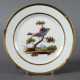 Teller mit Vogelmotiv wohl Frankreich, um 1850/60; runde Form die Fahn… - photo 1