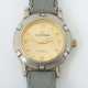 Damenarmbanduhr 20. Jhr., Marke Omega, Metall, Quarz, graues Lederarmb… - photo 1