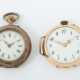 2 Damentaschenuhren Anfang 20. Jhr., 1 x Gelbgold 585, ca. 19,5 g, Sta… - фото 1