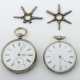 2 Taschenuhren + Uhrenschlüssel Um 1900, 2 Herrentaschenuhren, Silber,… - Foto 1 2 Taschenuhren + Uhrenschlüssel Um 1900, 2 Herrentaschenuhren, Silber,… - Foto 1