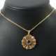 Kette mit Anhänger 20. Jhr., Gelbgold 750, Anhänger in Blütenform bese… - photo 1 Kette mit Anhänger 20. Jhr., Gelbgold 750, Anhänger in Blütenform bese… - photo 1