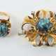 Ring und Brosche 20. Jhr., Gelbgold 750, punziert, besetzt mit Türkisc… - photo 1 Ring und Brosche 20. Jhr., Gelbgold 750, punziert, besetzt mit Türkisc… - photo 1
