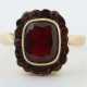 Ring mit Granat 20. Jhr., Gelbgold 585, punziert, besetzt mit Granatst… - photo 1