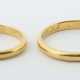Paar Eheringe 20. Jhr., Gelbgold 900, ges. ca. 8,1 g, RG 52/64. Trages… - фото 1