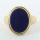 Ring mit Lapis 20. Jhr., Gelbgold 585, punziert, ca. 5,2 g, besetzt mi… - photo 1