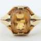 Ring 20. Jhr., Gelbgold 585, besetzt mit Farbstein, ca. 7 g, punziert,… - photo 1