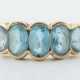 Ring mit Steinen 20. Jhr., Ring mit 5 blauen Steinen, Gelbgold 333, ca… - photo 1