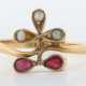 Ring mit Rubinen 20. Jhr., Rosegold 750, bes. mit 2 Rubinen und 2 Halb… - photo 1