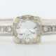 Ring mit Diamant 20. Jhr., Weißgold 750, Mittelstein Diamant 0,50 ct, … - photo 1