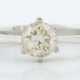 Solitärring 20. Jhr., Weißgold 750, mit einem Diamanten ca. 0,50 ct, c… - photo 1