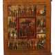 Festtagsikone Russland, 19. Jh., Mehrfelderikone, im Zentrum die Hölle… - фото 1 Festtagsikone Russland, 19. Jh., Mehrfelderikone, im Zentrum die Hölle… - фото 1