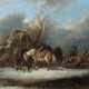 Leeuw, Alexis de 1822 - 1900, belgischer Maler. ''Winter'', Pferde mit… - Foto 1 Leeuw, Alexis de 1822 - 1900, belgischer Maler. ''Winter'', Pferde mit… - Foto 1