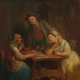 Genremaler des 19. Jh. ''Bei der Wahrsagerin'', ein junges Paar am Tis… - photo 1