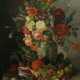 Tomassin, G. Maler des 19. Jh.. ''Blumenstillleben mit Früchten'', unt… - photo 1