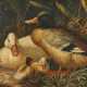 Maler des 19./20. Jh. ''Entenfamilie'', Erpel und Ente mit Nachwuchs b… - photo 1