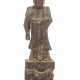 Kleine Buddha Statue 18./19. Jh., wohl Burma, Holz, vollrund geschnitz… - photo 1