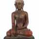 Buddha Burma, 2. Drittel 20. Jh., Lacquerware, schwarz grundiert, rot … - photo 1