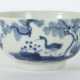 Kleine Schale China, 19. Jh., Qing-Dynastie, Weißporzellan, blaue Unte… - photo 1